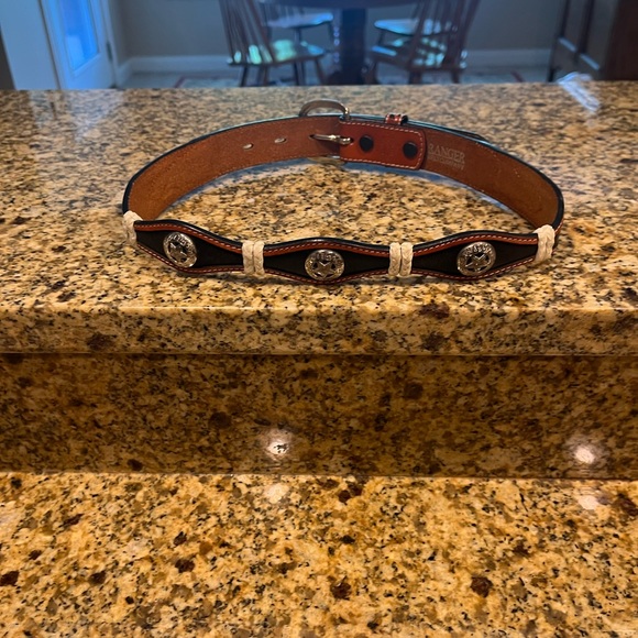 Ranger Belt Company | Hand Tooled Western Style Leather Concho  Belt 26 S - Picture 2 of 10